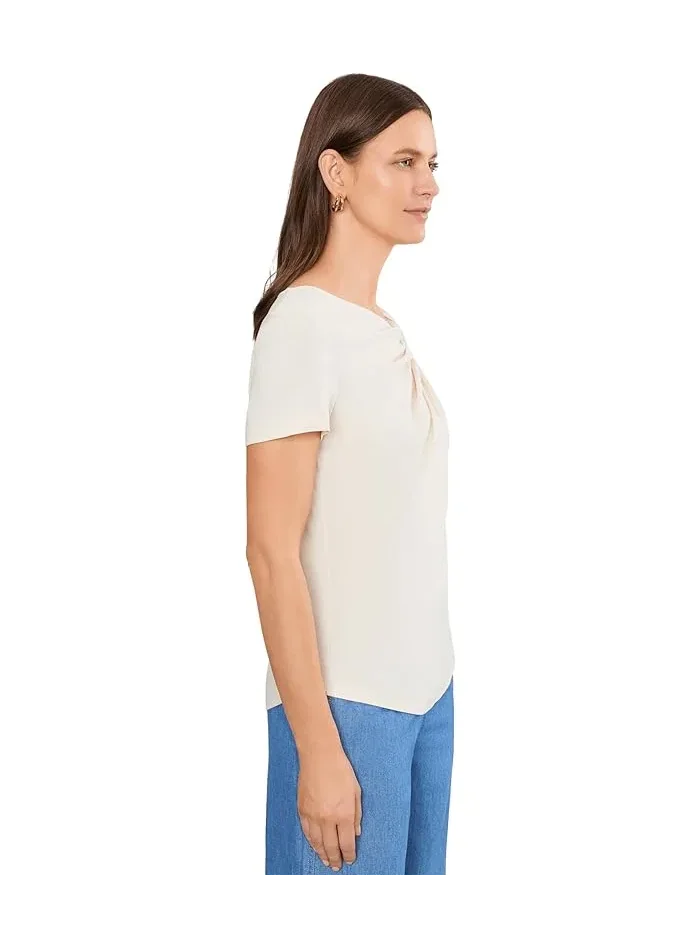 Футболка с асимметричным вырезом Twist-Neck Cotton Jersey Tee Lauren Ralph Lauren — 3