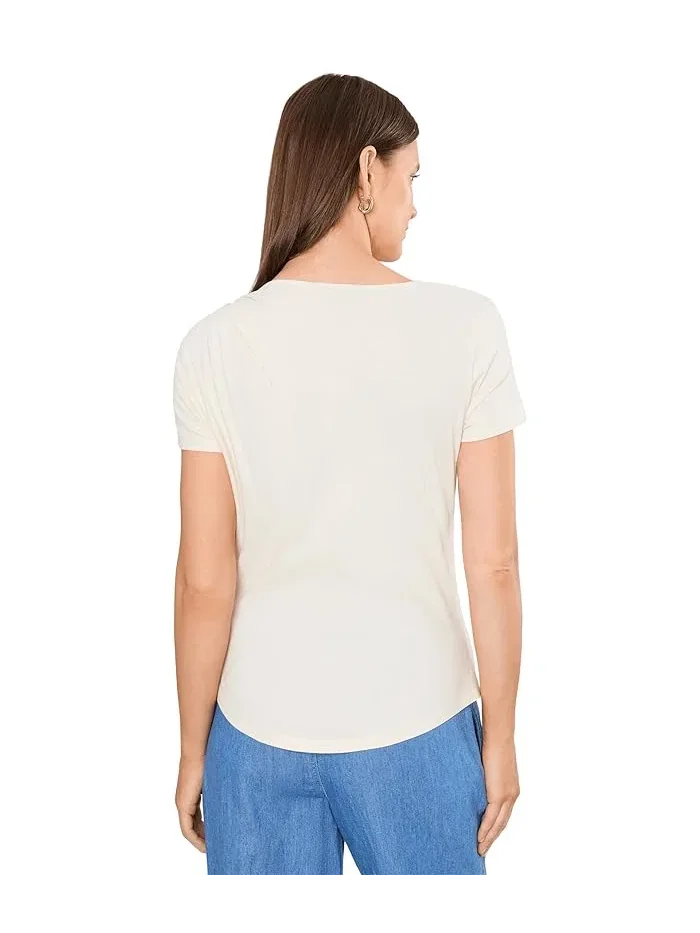 Футболка с асимметричным вырезом Twist-Neck Cotton Jersey Tee Lauren Ralph Lauren — 4