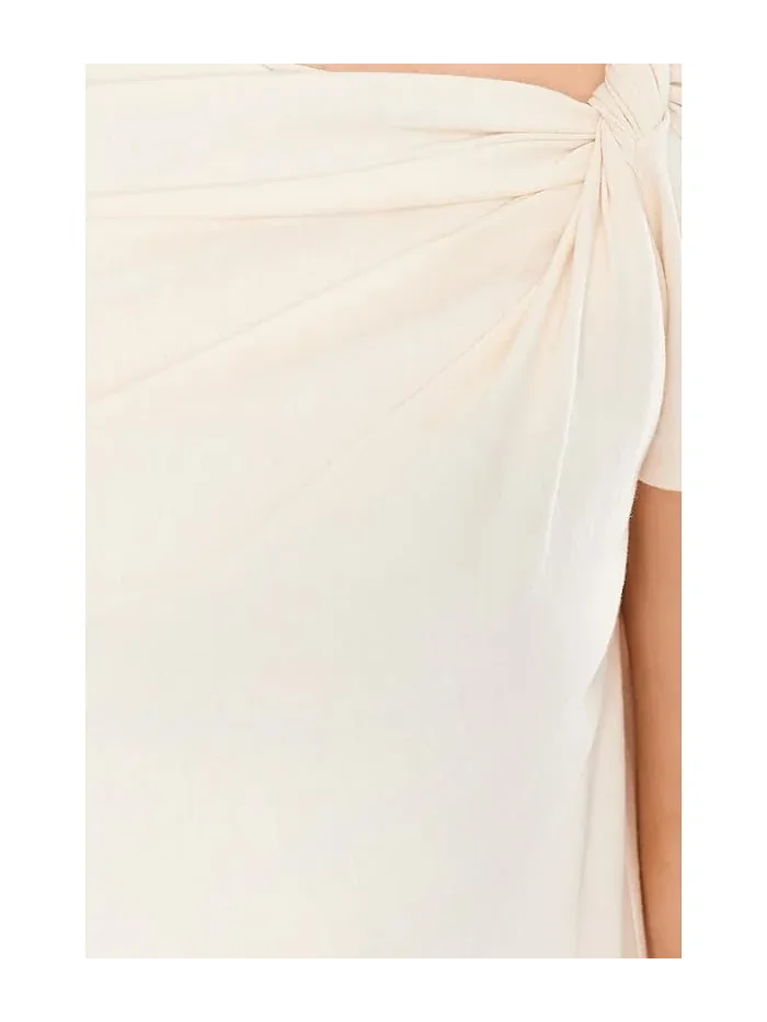 Футболка с асимметричным вырезом Twist-Neck Cotton Jersey Tee Lauren Ralph Lauren — 5