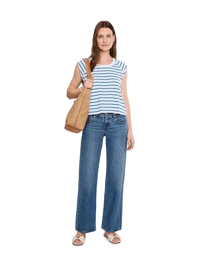 Футболка с полоской Rib Stripe Short Sleeve Scoop Neck Lilla P, Regatta Stripe — 2