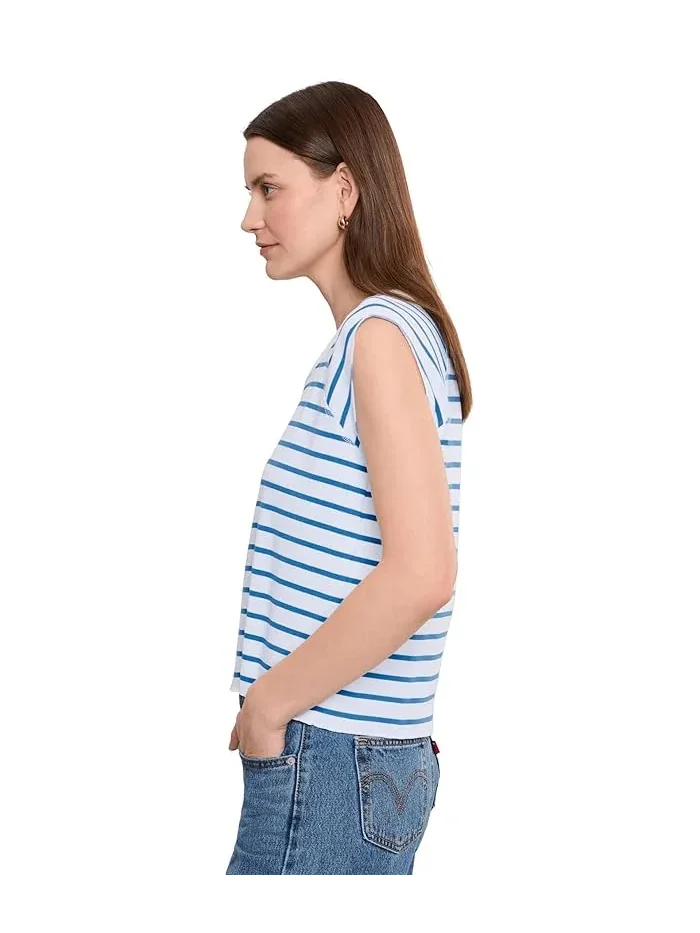 Футболка с полоской Rib Stripe Short Sleeve Scoop Neck Lilla P, Regatta Stripe — 3