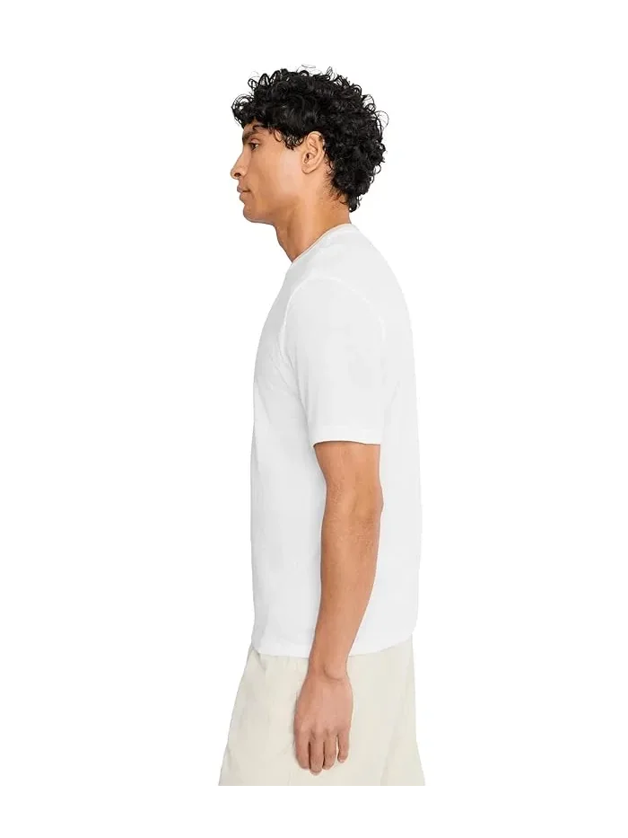 Футболка с двойным воротником свободная вязка Loose Knit Double Collar Short Sleeve Crew Vince — 3