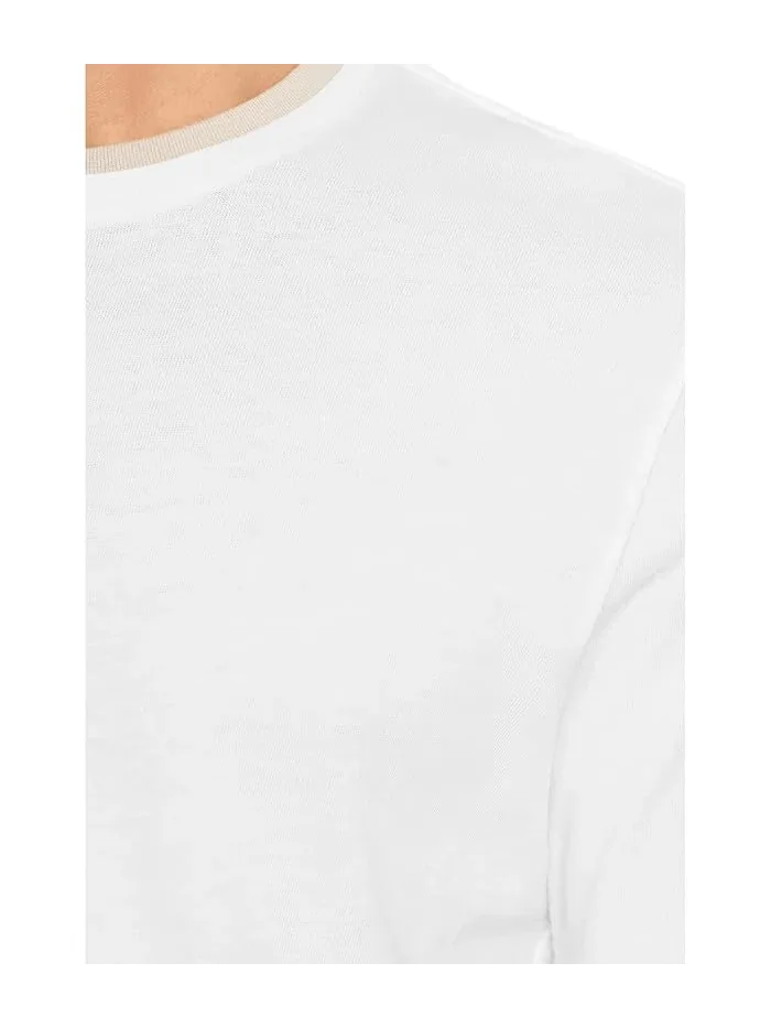 Футболка с двойным воротником свободная вязка Loose Knit Double Collar Short Sleeve Crew Vince — 5