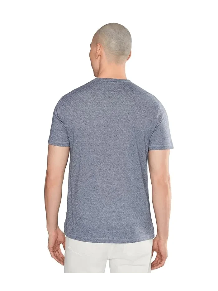 Футболка Henley с текстурой Elm K7387f26 John Varvatos — изображение 4 из 5, синий