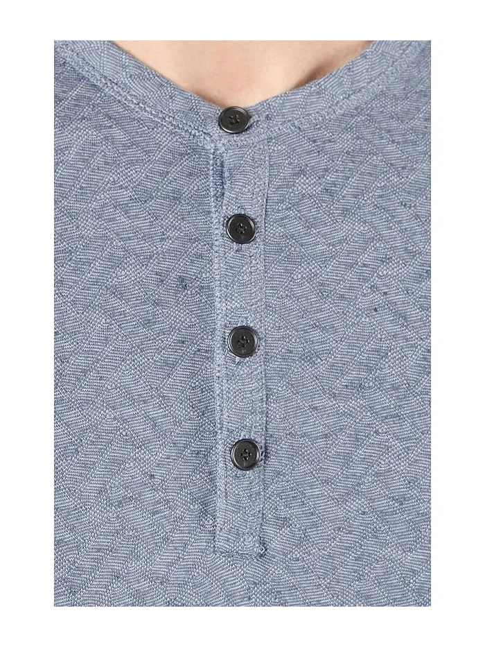 Футболка Henley с текстурой Elm K7387f26 John Varvatos — изображение 5 из 5, синий