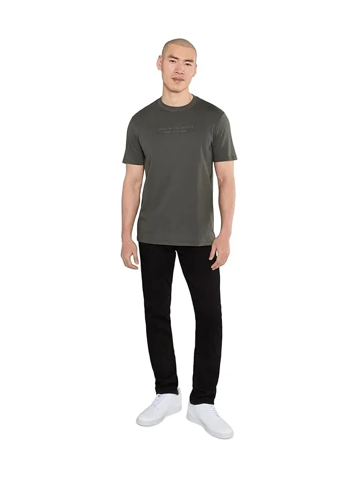 Футболка с принтом Cotton Jersey AX Wording Regular Tee Armani Exchange — 2