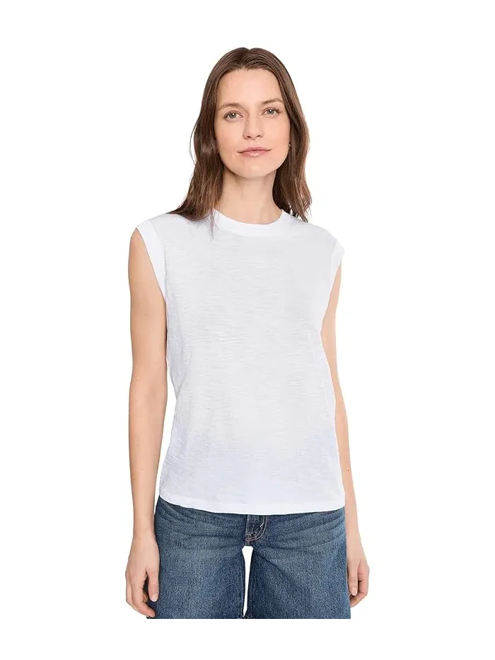 Футболка без рукавов хлопковая Featherweight Slub Relaxed Muscle Tee PACT — белый