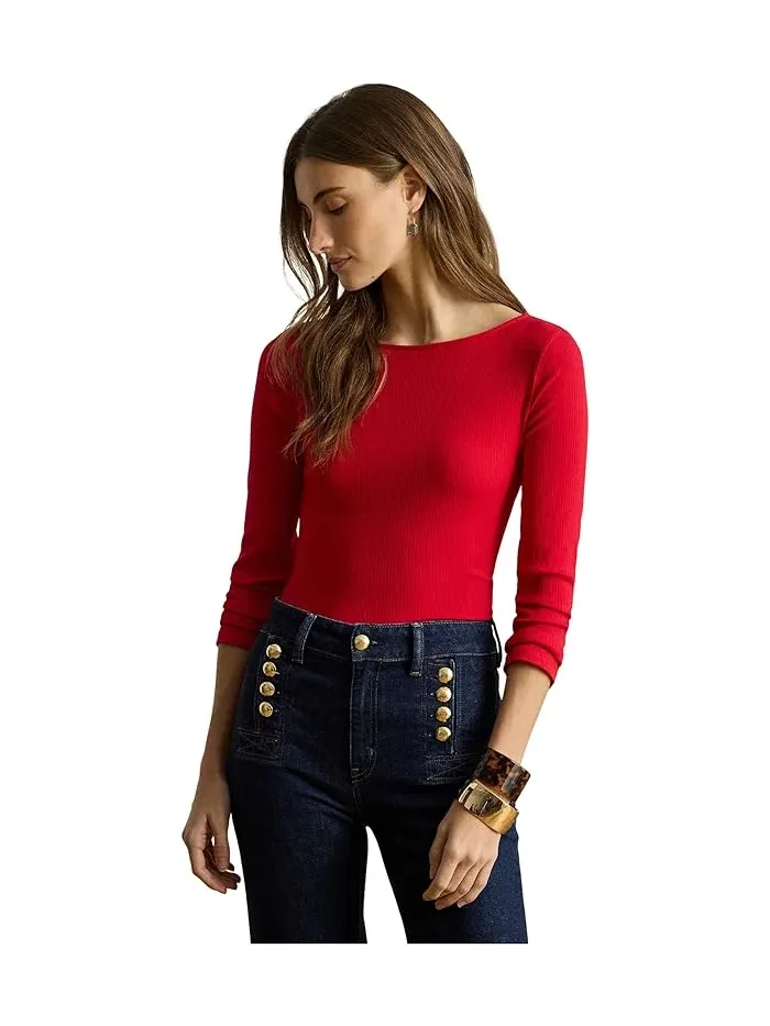 Футболка-лодочка трикотажная Lauren Ralph Lauren — 1
