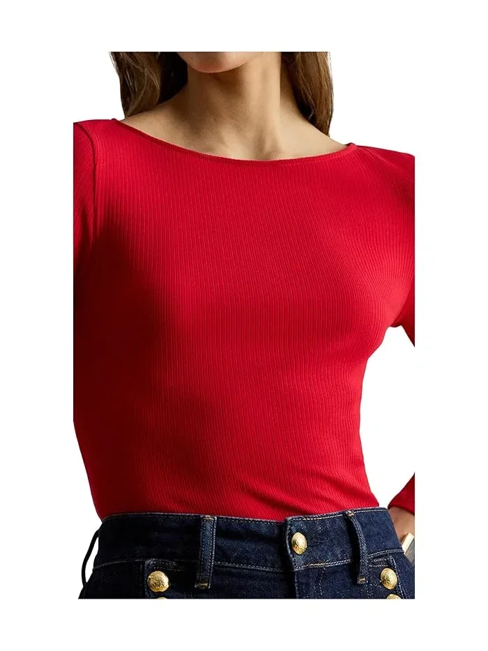 Футболка-лодочка трикотажная Lauren Ralph Lauren — 4