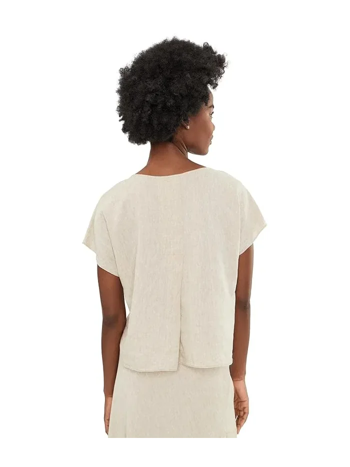 Футболка с разрезом на горловине Rumba Linen NIC+ZOE — 4