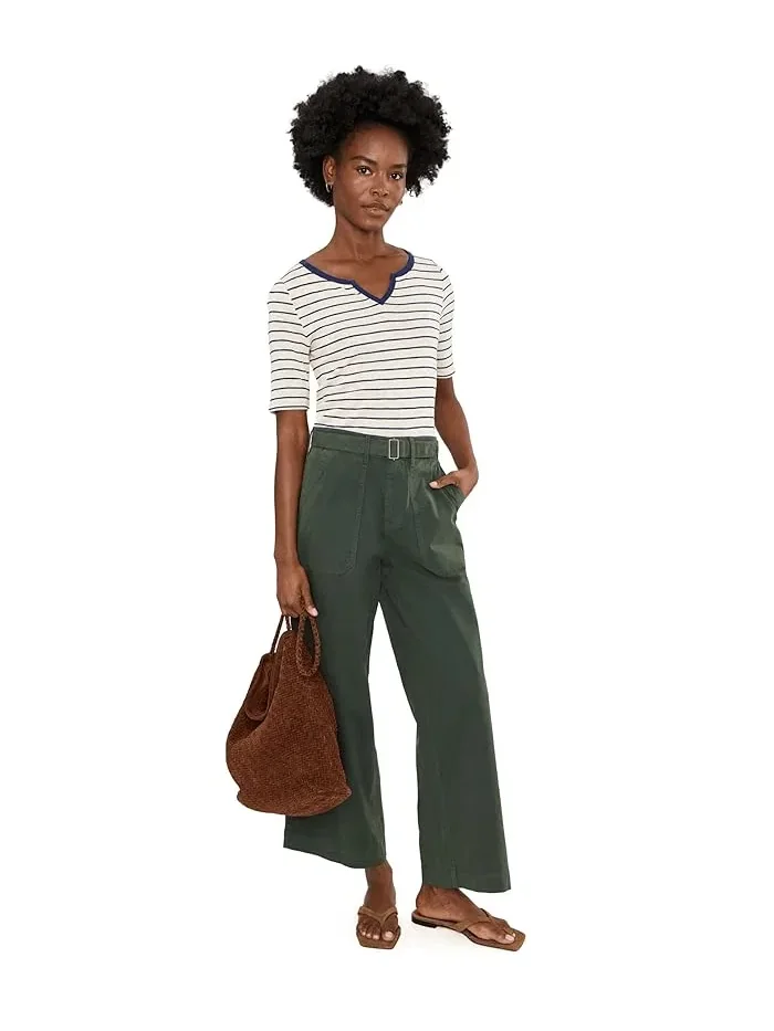Футболка с длинным рукавом Nzt Elbow Sleeve Stripe Notch Tee NIC+ZOE — 2