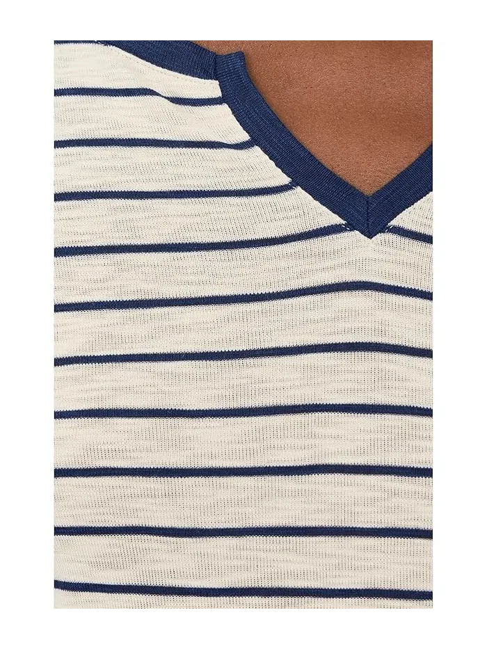 Футболка с длинным рукавом Nzt Elbow Sleeve Stripe Notch Tee NIC+ZOE — 5