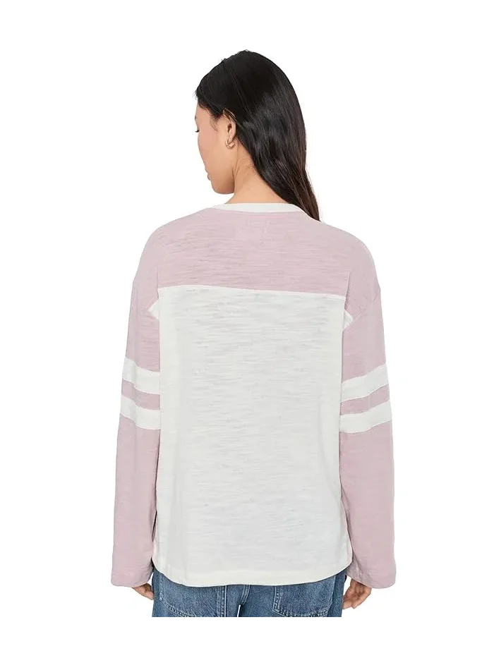 Футболка Sunwashed Slub Varsity Long Sleeve Tee Faherty — 4