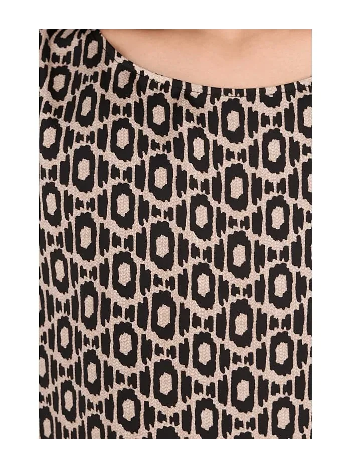 Футболка женская с принтом Petite Lacy Diamonds Day Gloss Woven NIC+ZOE — 5