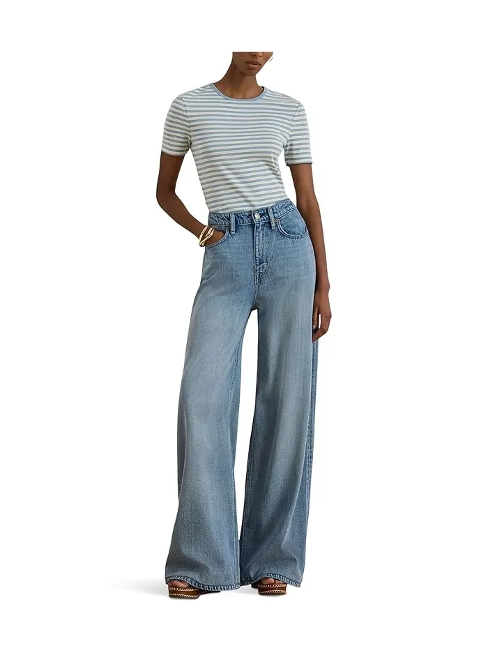 Футболка с принтом Paisley Stretch Cotton Crewneck Tee Lauren Ralph Lauren — 2