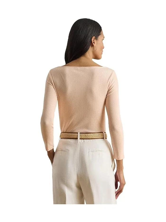 Футболка с лодочкой rib-knit Lauren Ralph Lauren — 3