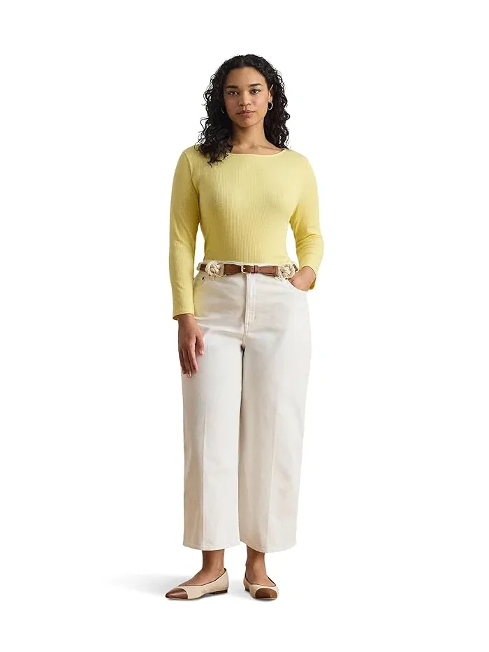 Футболка с лодочкой Rib-Knit Cotton-Blend Lauren Ralph Lauren — 2