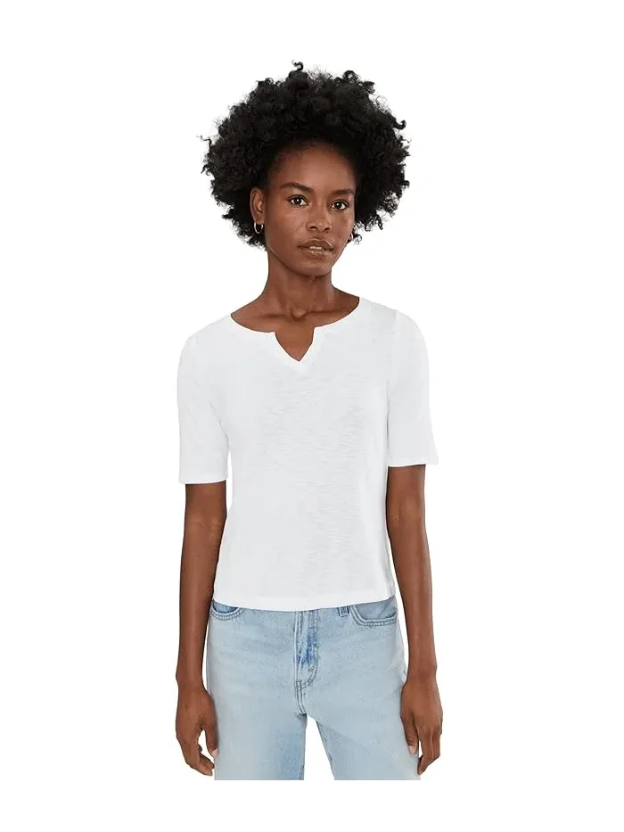 Футболка с длинным рукавом Nzt Elbow Sleeve Notch Tee NIC+ZOE — белый