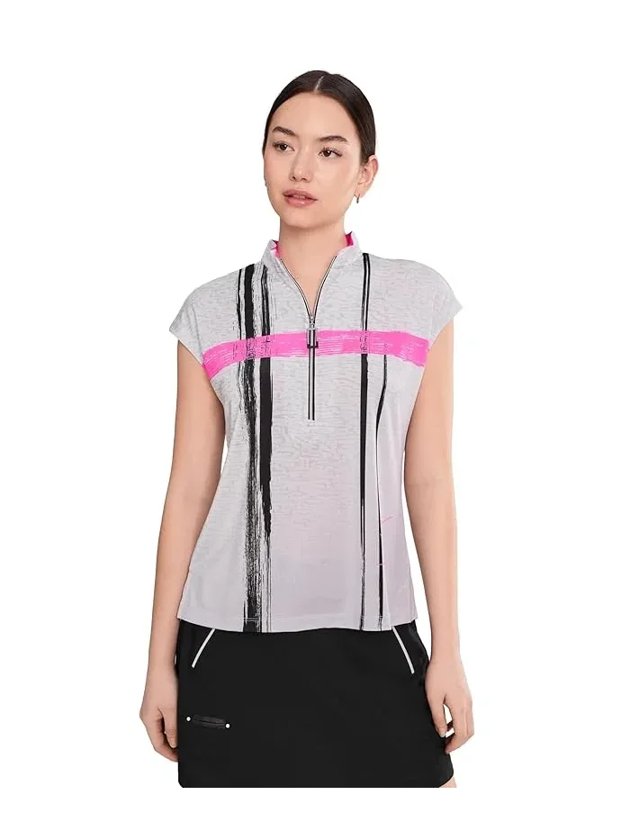Футболка с вертикальными полосами Elegant Short Sleeve Jamie Sadock — 1