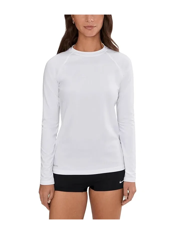 Рашгард Nike Dri-FIT UV Long Sleeve Hydroguard — изображение 2 из 5, белый