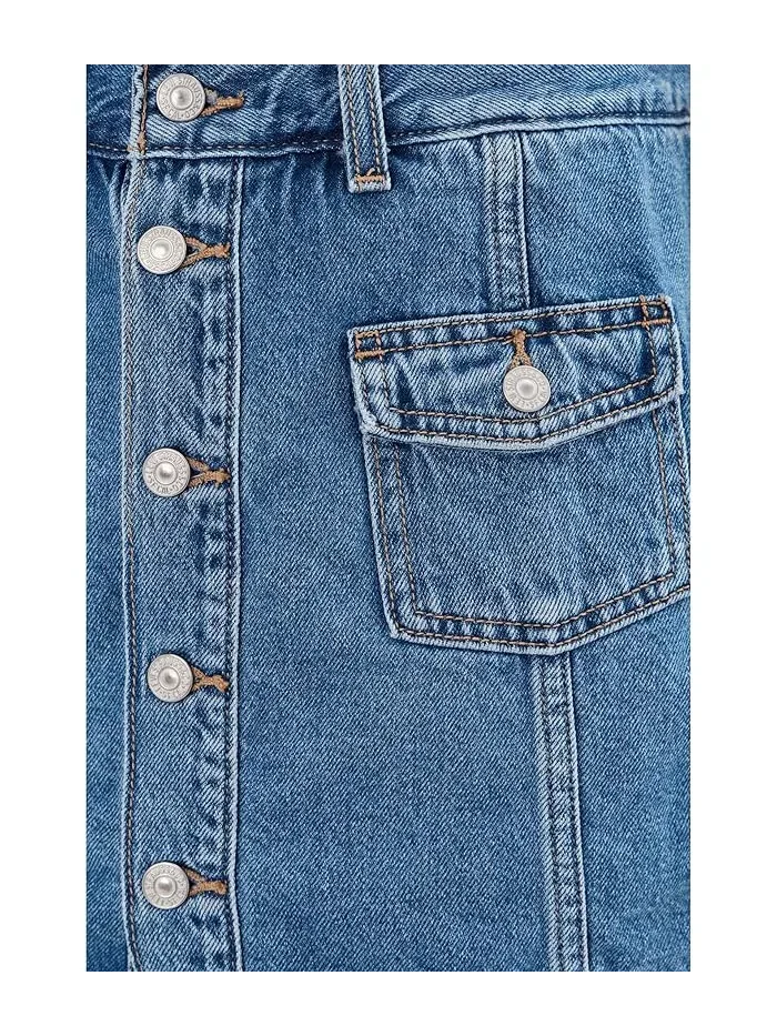 Юбка-шорты с пуговицами джинсовая Levi's Premium, Happy Vibes Curve — 5