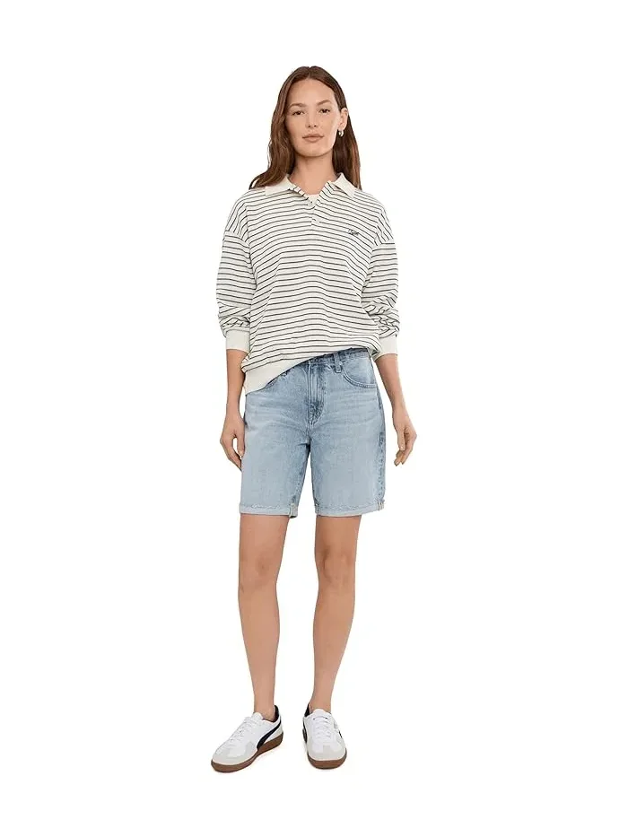 Шорты с завышенной талией Ex-Boyfriend AG Jeans, Soft Focus — 2