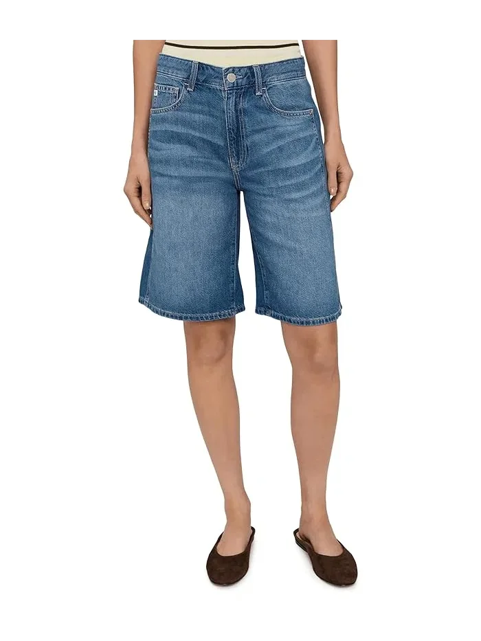 Шорты бермуды завышенной талии Wide Leg Thalia AG Jeans, Galaxy — 1
