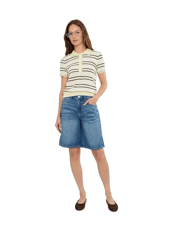 Шорты бермуды завышенной талии Wide Leg Thalia AG Jeans, Galaxy — 2