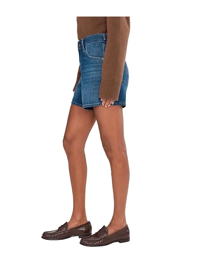 Шорты джинсовые с высокой талией Cinch Mid-thigh Levi's Womens, First or Last No DP — 3