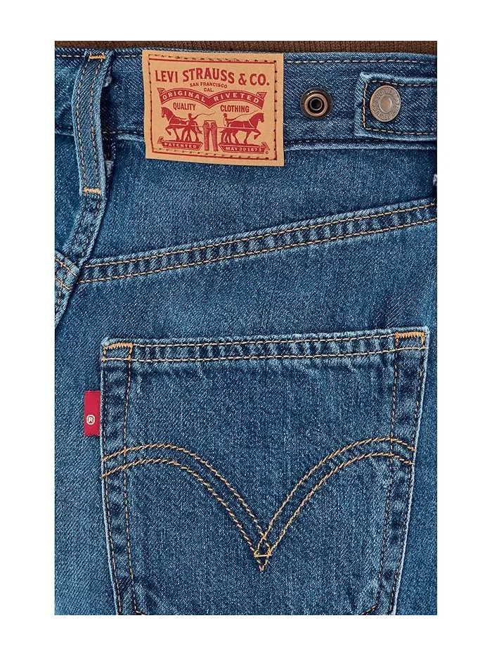 Шорты джинсовые с высокой талией Cinch Mid-thigh Levi's Womens, First or Last No DP — 5
