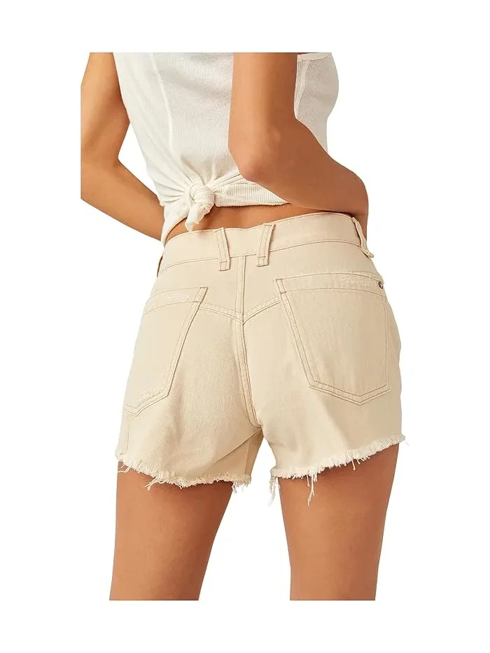 Шорты джинсовые Now Or Never Free People, Oat Latte — 3