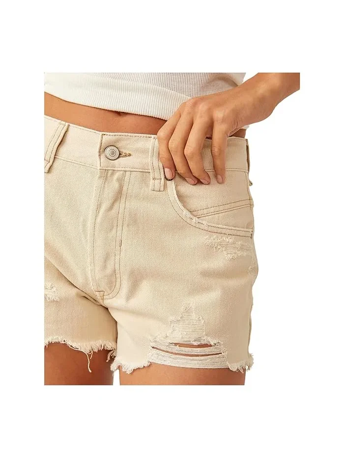 Шорты джинсовые Now Or Never Free People, Oat Latte — 5