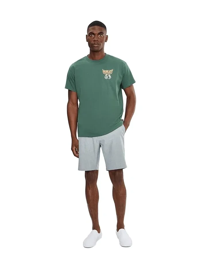 Шорты с 4-сторонней растяжкой Hurley Phantom Equator Walkshorts — изображение 2 из 5, серебристый