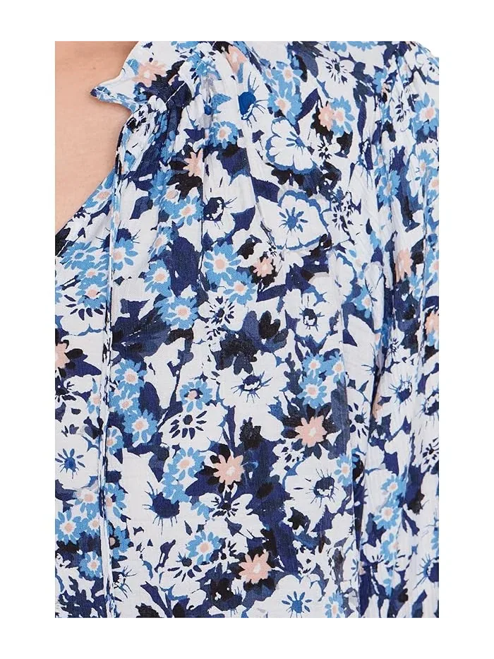 Блуза с рюшами Raglan Peasant Vince Camuto — 5