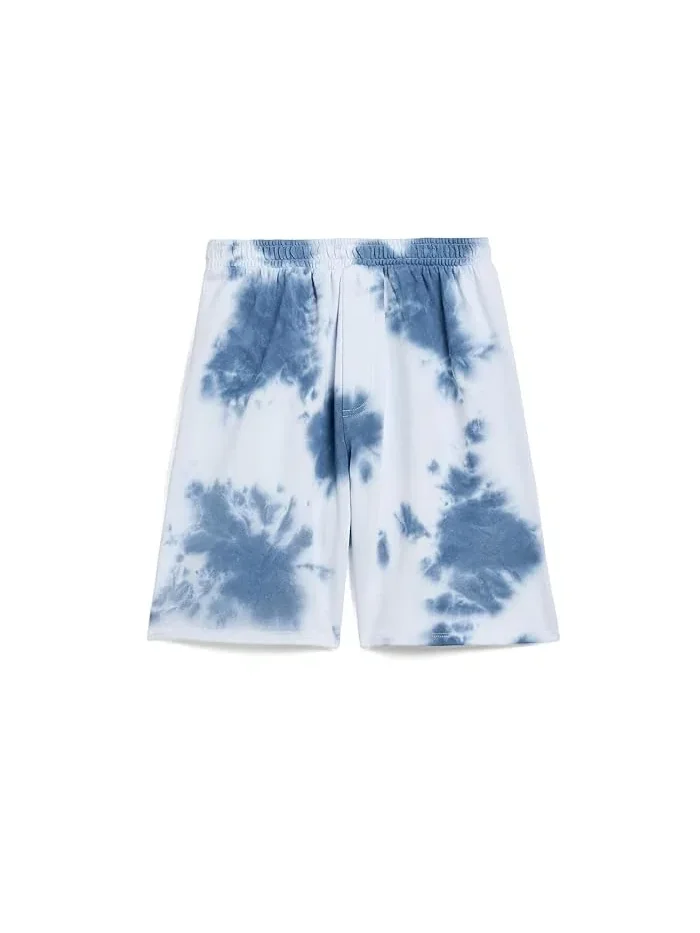 Шорты широкие из хлопкового французского трикотажа Chaser Kids, Mistel Tie-Dye — фиолетовый