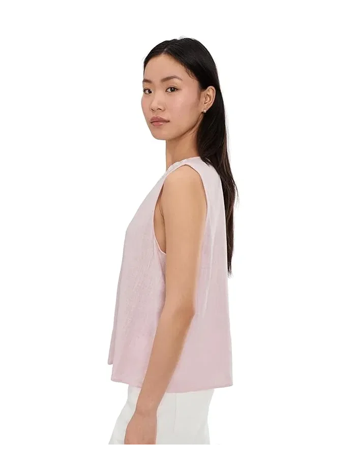 Блуза без рукавов с круглым вырезом Sleeveless Crew Neck Blouse Vince Camuto — 3