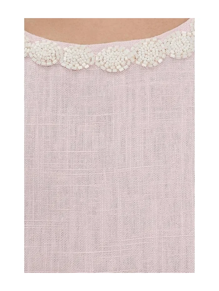 Блуза без рукавов с круглым вырезом Sleeveless Crew Neck Blouse Vince Camuto — 5
