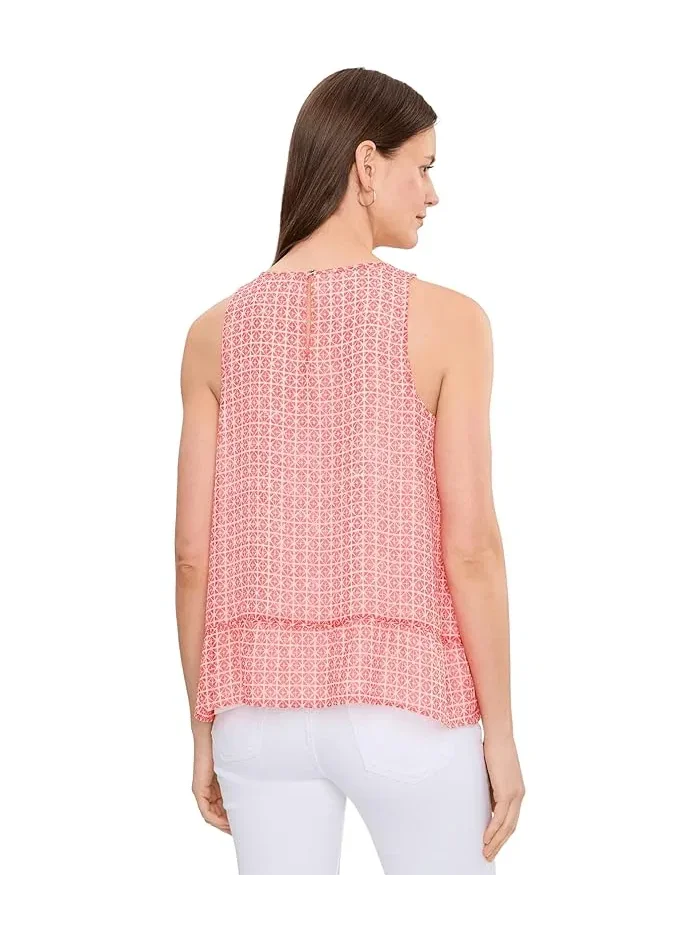 Блуза с запахом принт Halter Neck Shell With Peplum Vince Camuto — 4