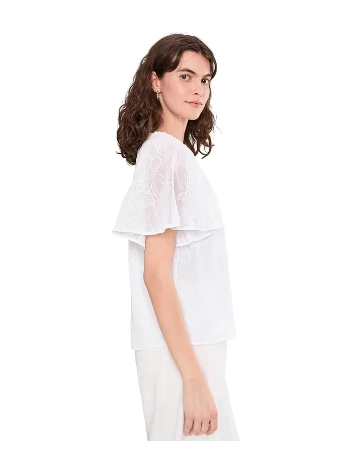 Блуза с галстуком и рукавами-воланами Vince Camuto — 3