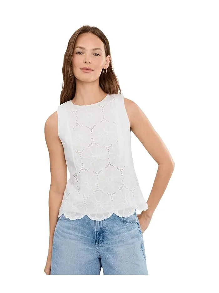 Блуза без рукавов с вышивкой Vince Camuto — 1