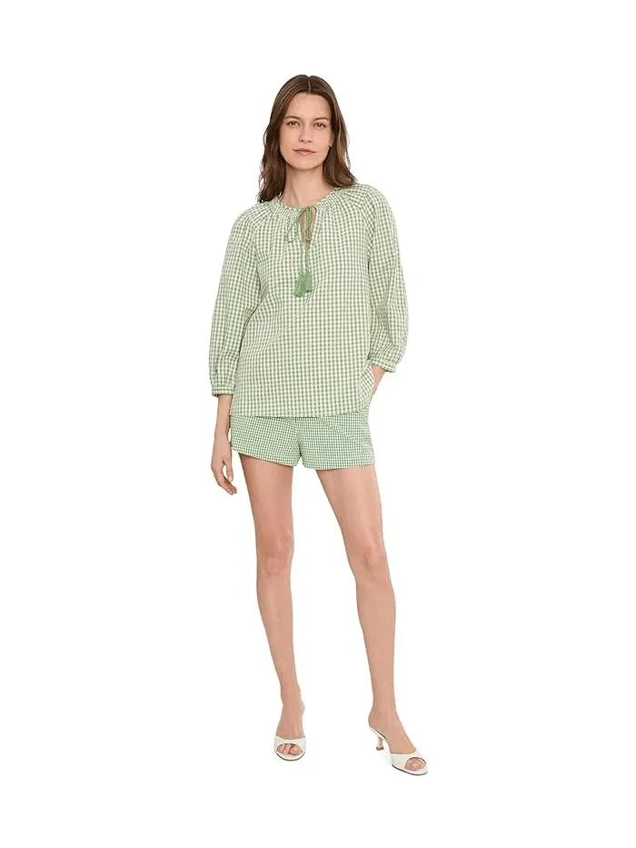 Блуза с галстуком и рукавами-крестьянка принт Vince Camuto — 2