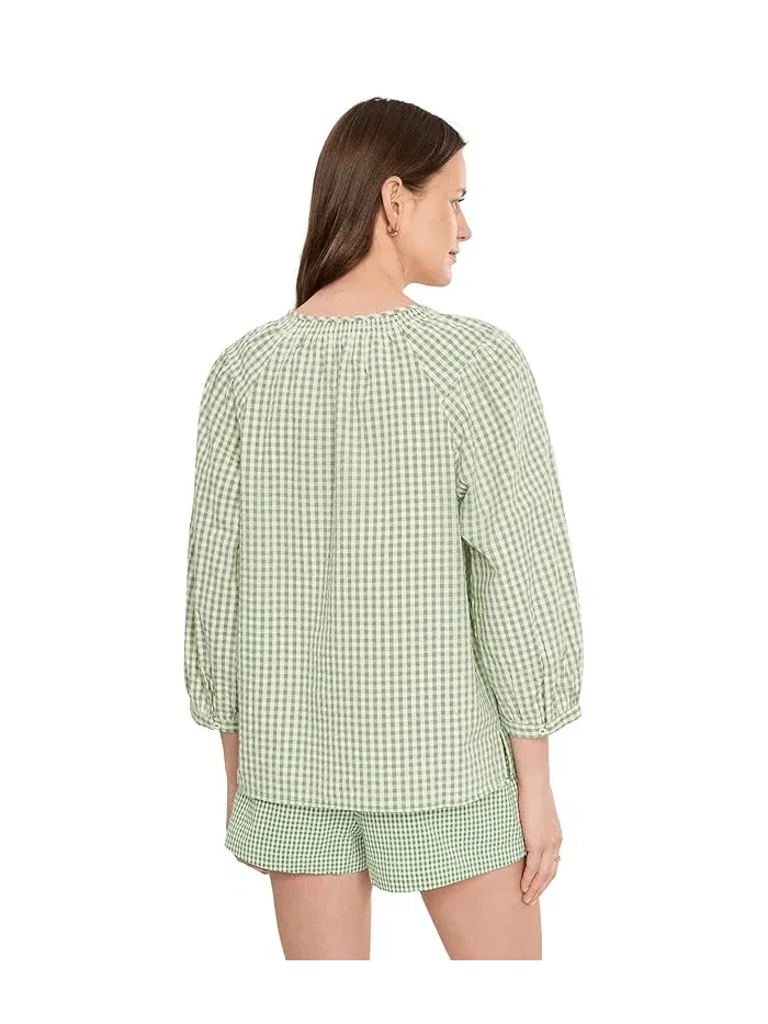 Блуза с галстуком и рукавами-крестьянка принт Vince Camuto — 4