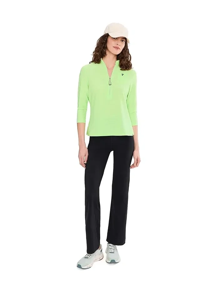 Блуза с коротким воротником-стойкой Ottoman 3/4 Sleeve Top Jamie Sadock — 2