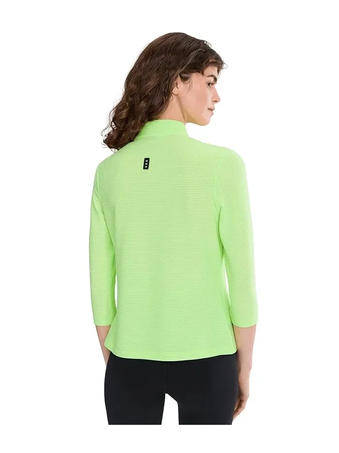 Блуза с коротким воротником-стойкой Ottoman 3/4 Sleeve Top Jamie Sadock — 4