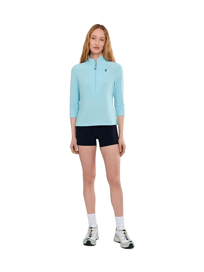 Блуза с воротником-стойкой Ottoman 3/4 Sleeve Top Jamie Sadock — 2