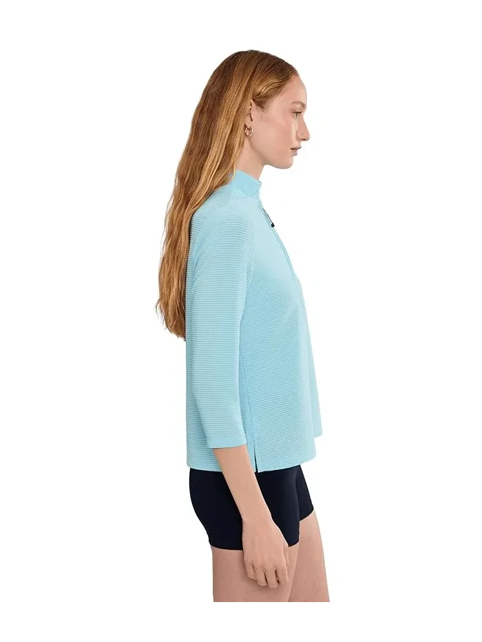 Блуза с воротником-стойкой Ottoman 3/4 Sleeve Top Jamie Sadock — 3