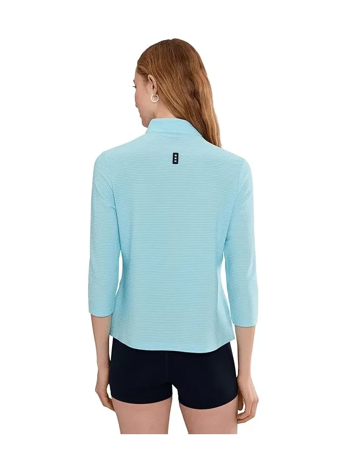 Блуза с воротником-стойкой Ottoman 3/4 Sleeve Top Jamie Sadock — 4