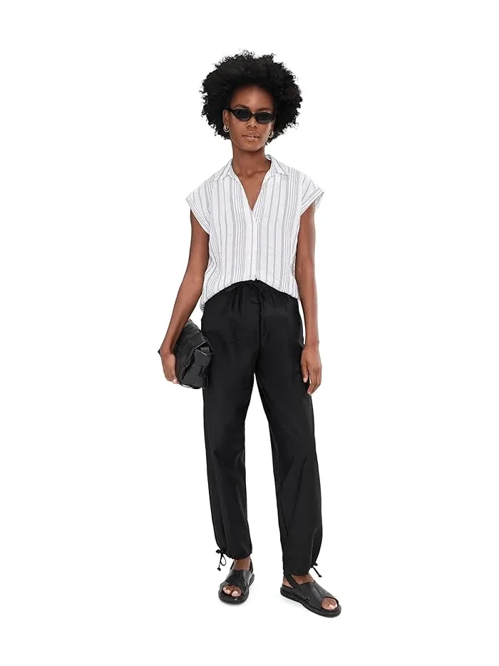 Блуза с воротником короткий рукав Relaxed Collar Short Sleeve Blouse Vince Camuto — 2