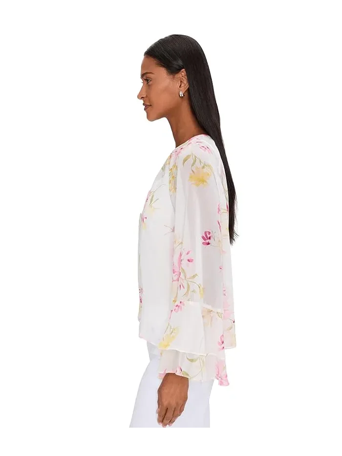 Блуза с воланами на рукавах Double Ruffle Sleeve Vince Camuto — 3