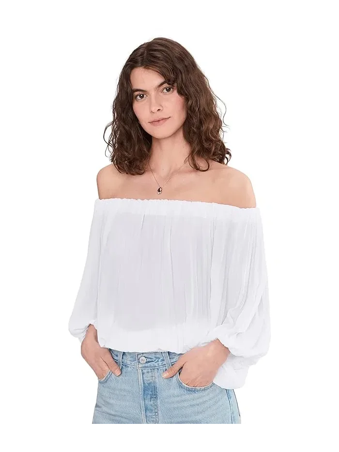 Блуза с открытыми плечами плиссированная Off The Shoulder Pleated Vince Camuto — 1